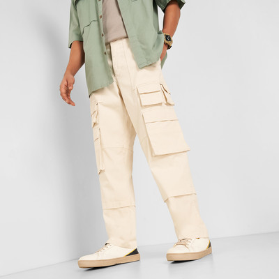 7 Alt by Pantaloons Solid Men Beige Track Pants