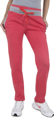 SWEEKASH Colorblock Women Pink, Grey Track Pants
