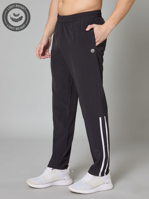 Turnfit Striped Men Black Track Pants
