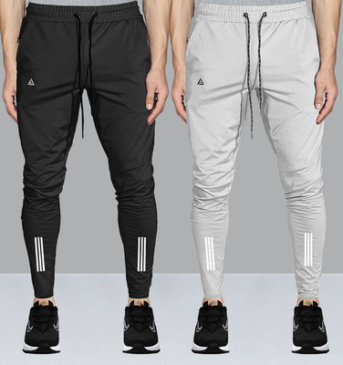 AVOLT Striped Men Grey, Black Track Pants