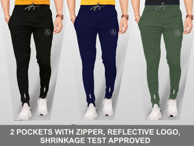 ANAND Solid Men Multicolor Track Pants