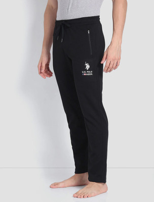 U.S. POLO ASSN. Solid Men Black Track Pants