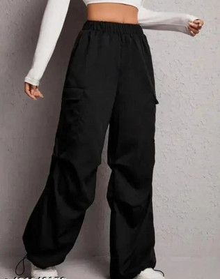ClothCraftersCo Solid Women Black Track Pants