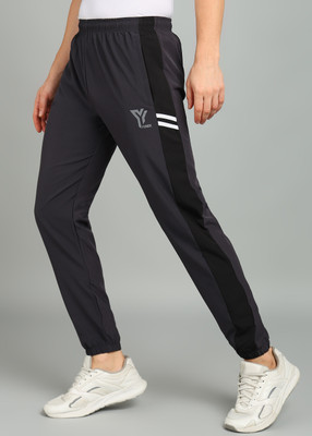 YUNEK Printed Men Grey Track Pants
