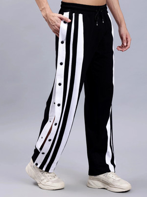 WEARDUDS Striped Men Black, White Track Pants