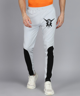mfb Printed, Colorblock Men Grey Track Pants