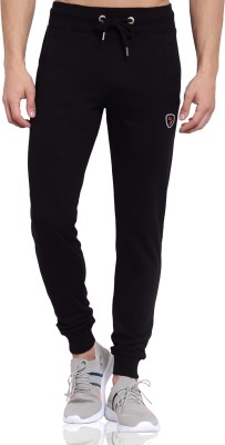 SPORTO Solid Men Black Track Pants