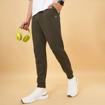 Ajile By Pantaloons Solid Men Green Track Pants