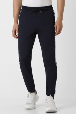 VAN HEUSEN Self Design Men Dark Blue Track Pants