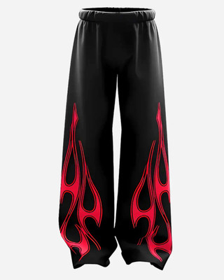 ZEN1FASHION Printed Men Black Track Pants