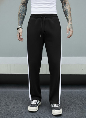 Dockstreet Striped Men Black Track Pants