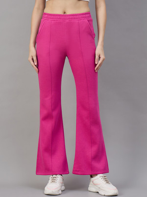 98 Degree North Solid Women Pink Track Pants