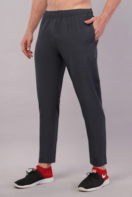 CornerKick Solid Men Silver Track Pants