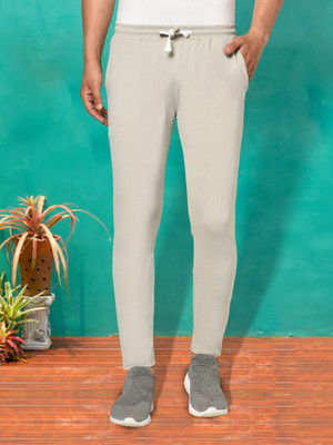 GLITO Solid Men Beige Track Pants
