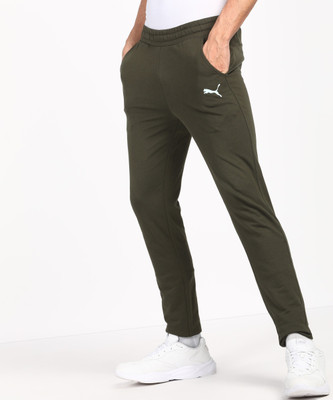PUMA Solid Men Green Track Pants