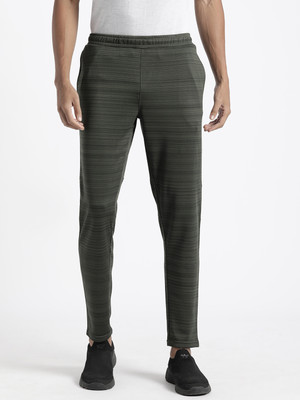 Wildcraft Striped Men Green Track Pants