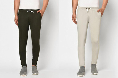 Kashmiri queen Solid Men Green, Beige Track Pants
