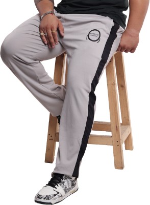 HoC Solid Men Silver Track Pants