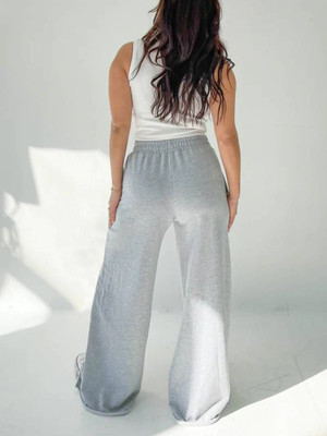 TRUFFLEGUM Loose Fit Women Grey Trousers