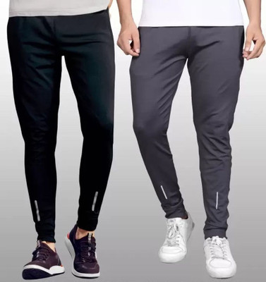 OHGORY Solid Men Black, Grey Track Pants