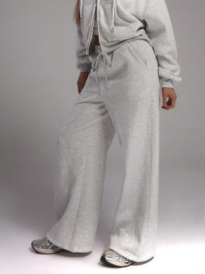 Dockstreet Solid Women Grey Track Pants