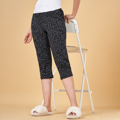 Dreamz by Pantaloons Printed Women Black Track Pants