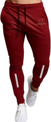 Kzaara Enterprises Striped Men Red Track Pants