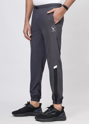 jorkk Colorblock Men Grey Track Pants