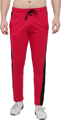 Eha Colorblock Men Red, Black Track Pants