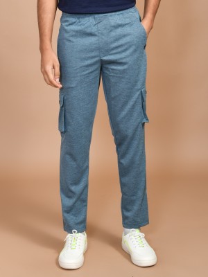 SKYKNIT Solid Men Blue Track Pants