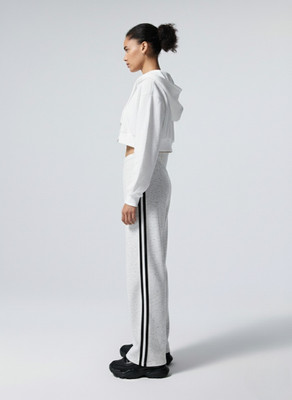 Dockstreet Striped Women White Track Pants