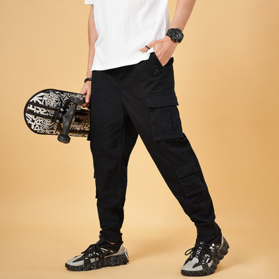Street 808 by Pantaloons Solid Men Black Track Pants