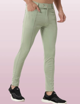 Nitya TrackP Solid Men Light Green Track Pants