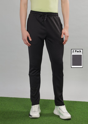 Force NXT Solid Men Black, Grey Track Pants