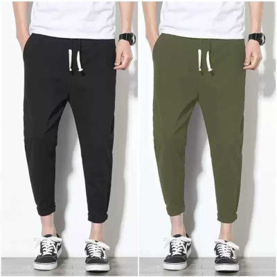 Divdot Solid Men Black, Green Track Pants