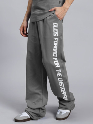 WEARDUDS Graphic Print Men Grey Track Pants