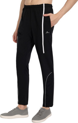 Zeffit Solid Men Black Track Pants