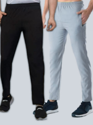 M2kFASHION Solid Men Black Track Pants