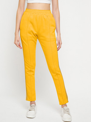 BRINNS Solid Women Yellow Track Pants