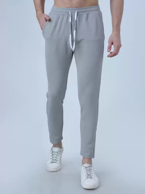 Detour Solid Men Grey Track Pants
