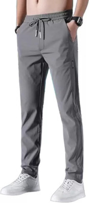 Denzolee Solid Men Silver Track Pants