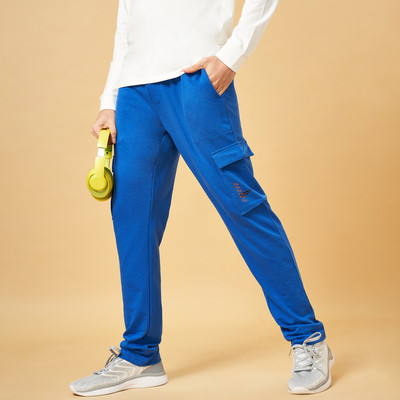 Ajile By Pantaloons Solid Men Blue Track Pants