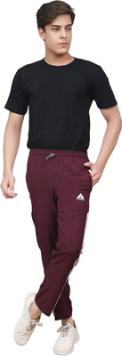 skynax Striped Men Grey Track Pants