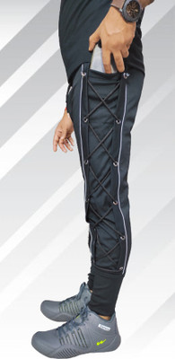 markview Self Design Men Black Track Pants