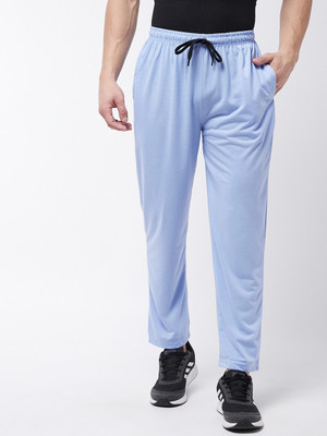 Pivl Solid Men Light Blue Track Pants