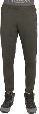 Wildcraft Solid Men Green Track Pants