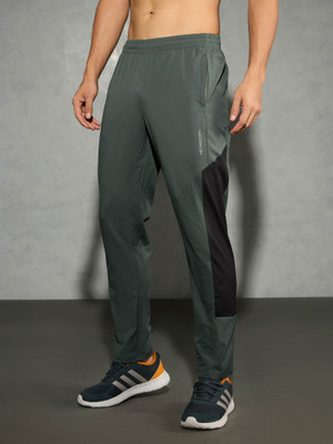 TECHNOSPORT Colorblock Men Green Track Pants