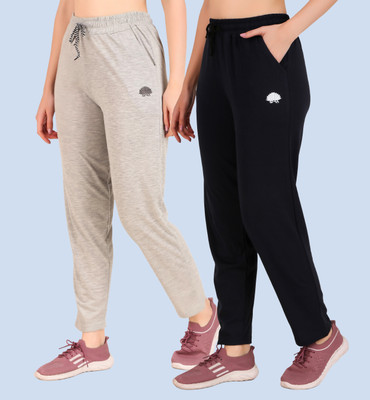 GAA Solid, Printed Women Grey, Dark Blue Track Pants