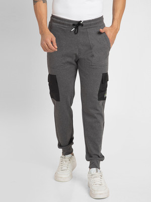 Spykar Self Design Men Grey Track Pants