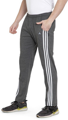 Zeffit Striped Men Grey Track Pants